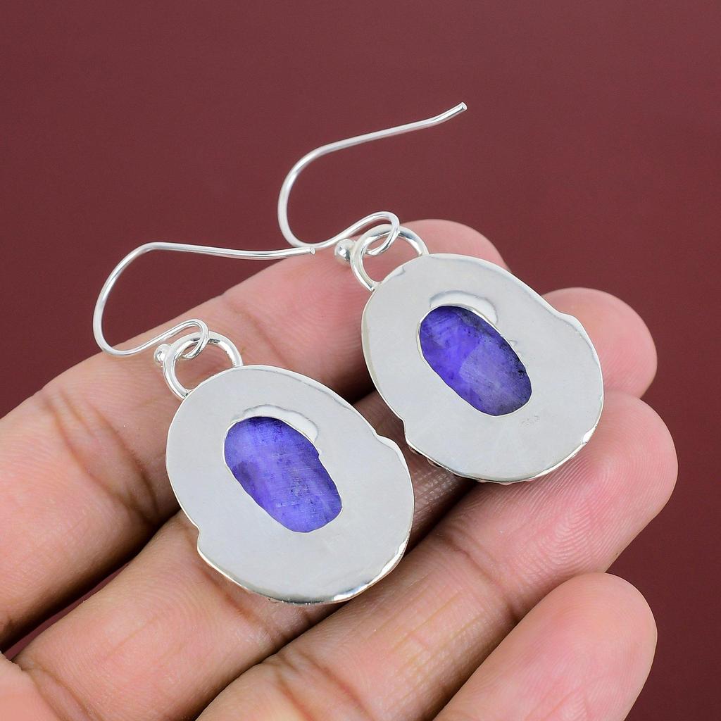 Charoite Earring Natural Gemstone Earrings Handmade Jewelry 925 Sterling Silver Earring Elegant Jewelry Healing Stone Earring Gifts For Wife