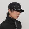 2025 Totenkopf Nieten Vintage Hip Hop Punk Rock Flache Hüte Herren Damen Taktisch Techwear Stil Flache Kappe Kappe Herren