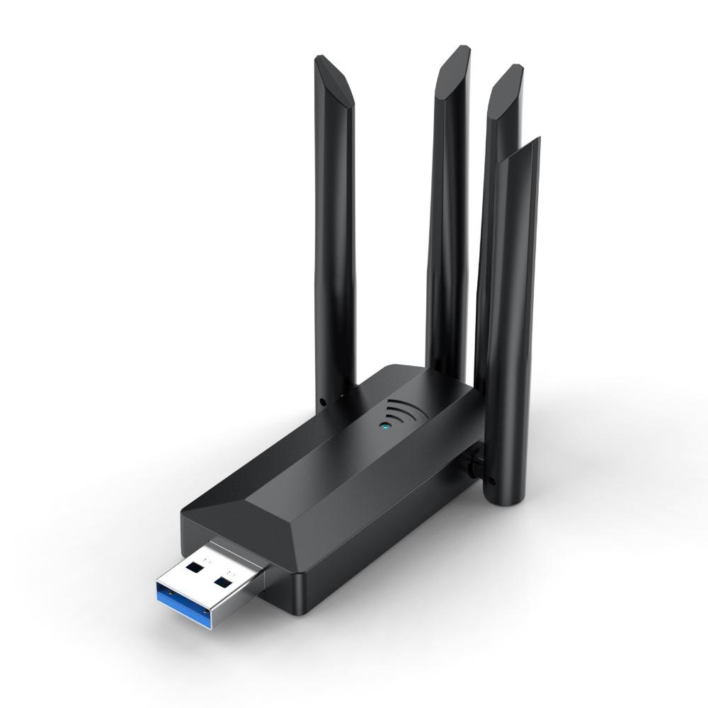 1200M High Speed 5G Dual Band USB WiFi Adapter for Desktop PC No Installation Strong Signal Penetration