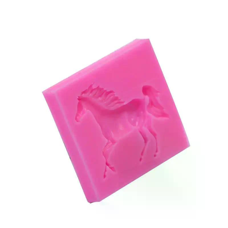 Pferd Silikonformen Pferd Fondant Kuchen Dekorationswerkzeuge Cupcake Süßigkeiten Handwerk Gum Paste Polymer Clay