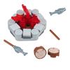MOC Medieval Building Blocks Compatible Flame Feather Camping Wooden Pile Bonfire Tent Accessories Model Mini Bricks Toys Gifts