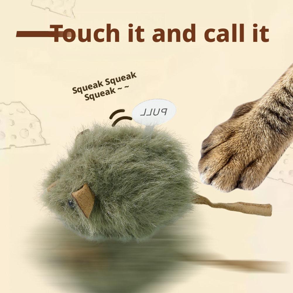 Electric Interactive Mouse Cat Toys Funny Plush Toy Smart Pet Interactive Movement Speak Out Toys Pet Cat Accessories