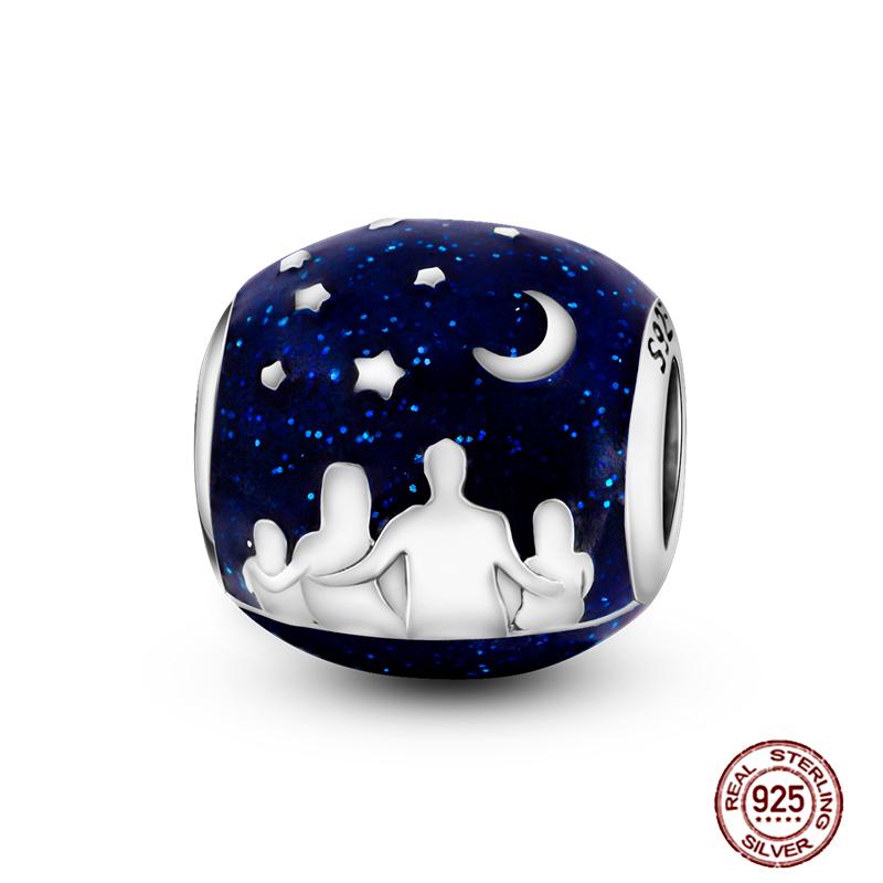 Copper Charms Great Love Mother Family Sister Pink Heart Tulip Cha Beads Fit Original Bracelet Diy Mother'S Day Jewelry Gift