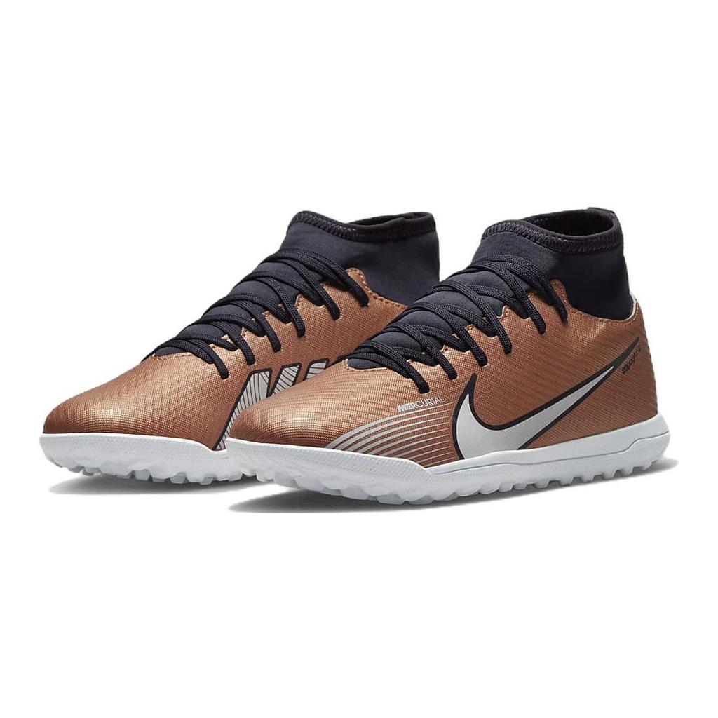 Nike Jr. Mercurial Superfly 9 Club Anti-Slip Shock Absorption Durable Mid-Top Kids Soccer Shoes Kids Soccer Shoes Metallic-Copper DR6073-810
