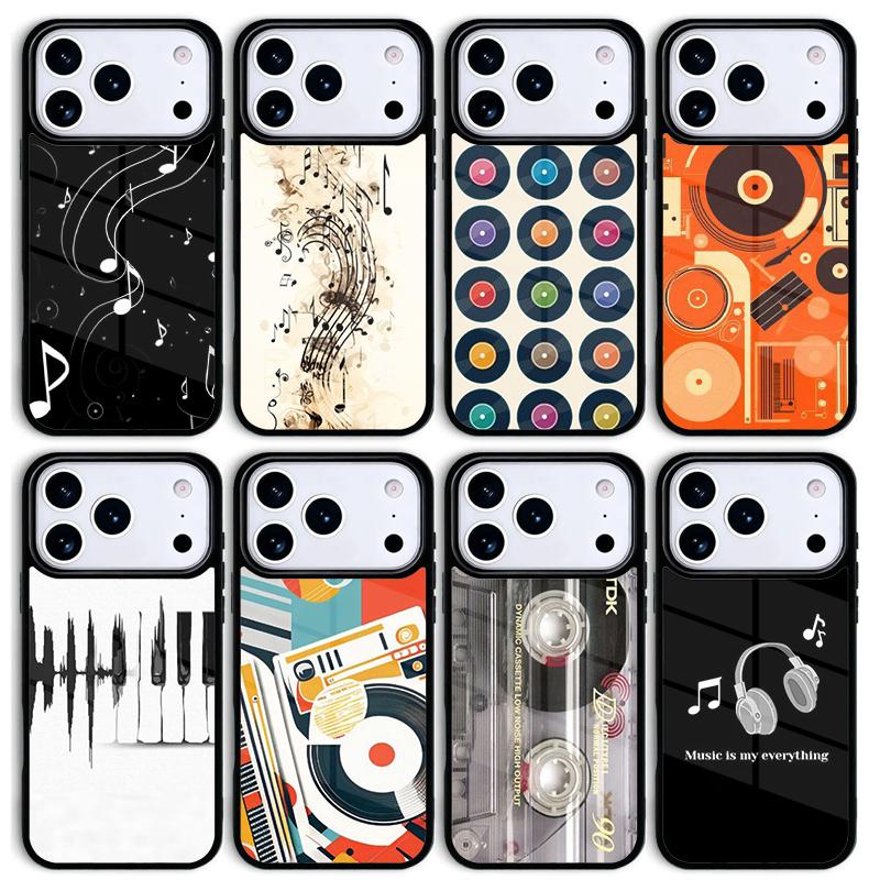 Minimalistisches Handyhülle für Musikliebhaber für IPhone 17 AIR 16pro Max 15 14 13 12 11 Bumper Hülle