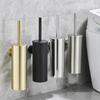 Stainless Steel Bathroom Toilet Brush Holder Accessories Black Toilet Brush Wall Mounted WC Cleaner Brush FR07
