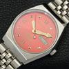 JAPAN MENS GENUINE VINTAGE CITIZEN AUTOMATIC 8200 RED COLOR DIAL WATCH a500239-2 R151b-a500239