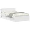 Headboard Cabinet with Storage White Wood Based Material