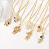 SongYi Dainty 18K Real Gold Plated Heart Necklace Copper Cubic Zirconia Love Pendant Minimalist Clavicle Chain Jewelry for Women