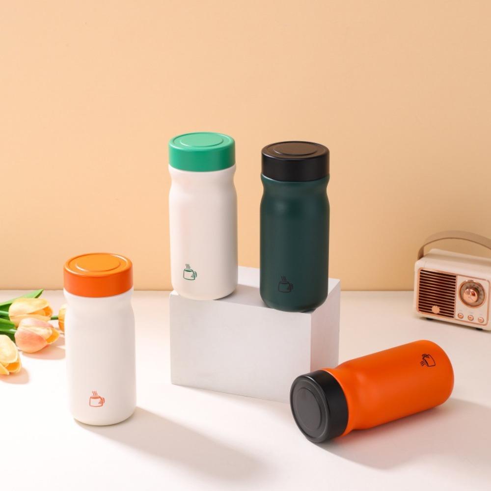 Portable Thermos Bottle Double-Layer Insulated Flask Tea Cup Mini Thermal Water Bottle Hiking