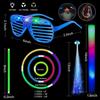 148 PCS Glow in the Dark Party Supplies, 16PCS Foam Glow Sticks, 16PCS LED Glasses,100PCS Glow Sticks Bracelets and 16Pcs LED Hair Clips Fiber Optic
