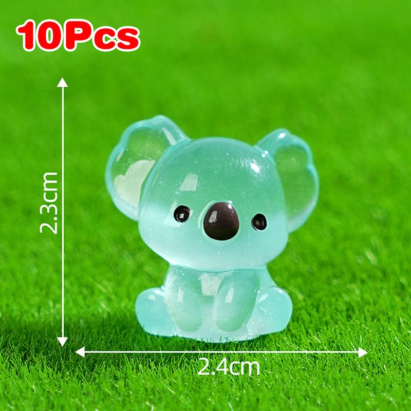 

10 шт. Мультяшные Мини Светящиеся Украшения Коалы Миниатюрные Фигурки Креативные DIY Аксессуары для Домашнего Декора Украшение для Стола Подарок синий