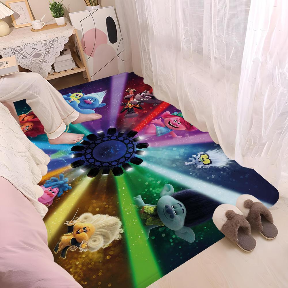 Cartoon T-Trolls Bathroom Mat Kids Room Bedroom Decoration Balcony Anti-Slip Doormat Living Room Welcome Rug