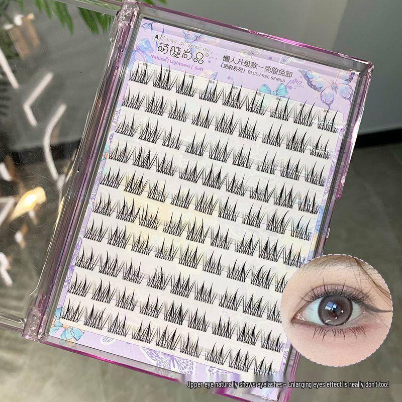Mengjie Shangpin Stemless Natural Eyelashes - Glue-Free, Beginner-Friendly Clusters