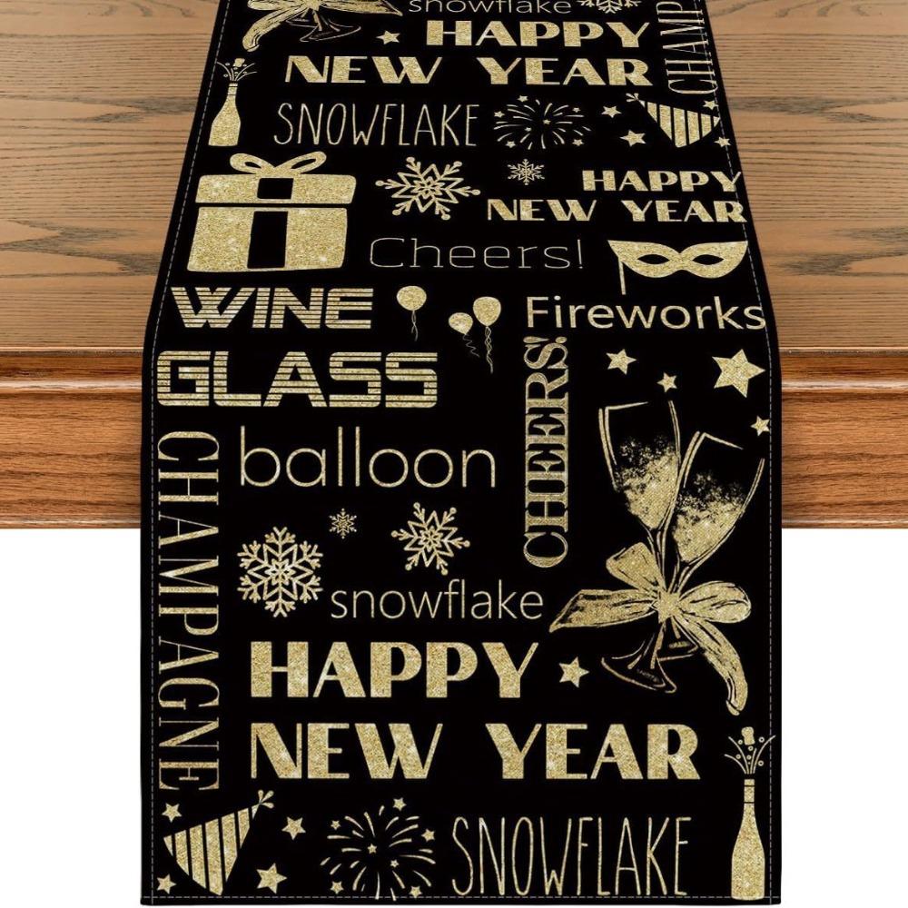 Fashion Chinese New Year Table Runner Wine Glass New Year New Year Tablecloth New Year Table Flag Cover New Year Gift