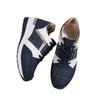 Four Large-Size Flat-Bottomed Casual Single Shoes Women'S 25 Fashionable Breathable Wedge Heel Color Matching Sports Shoes