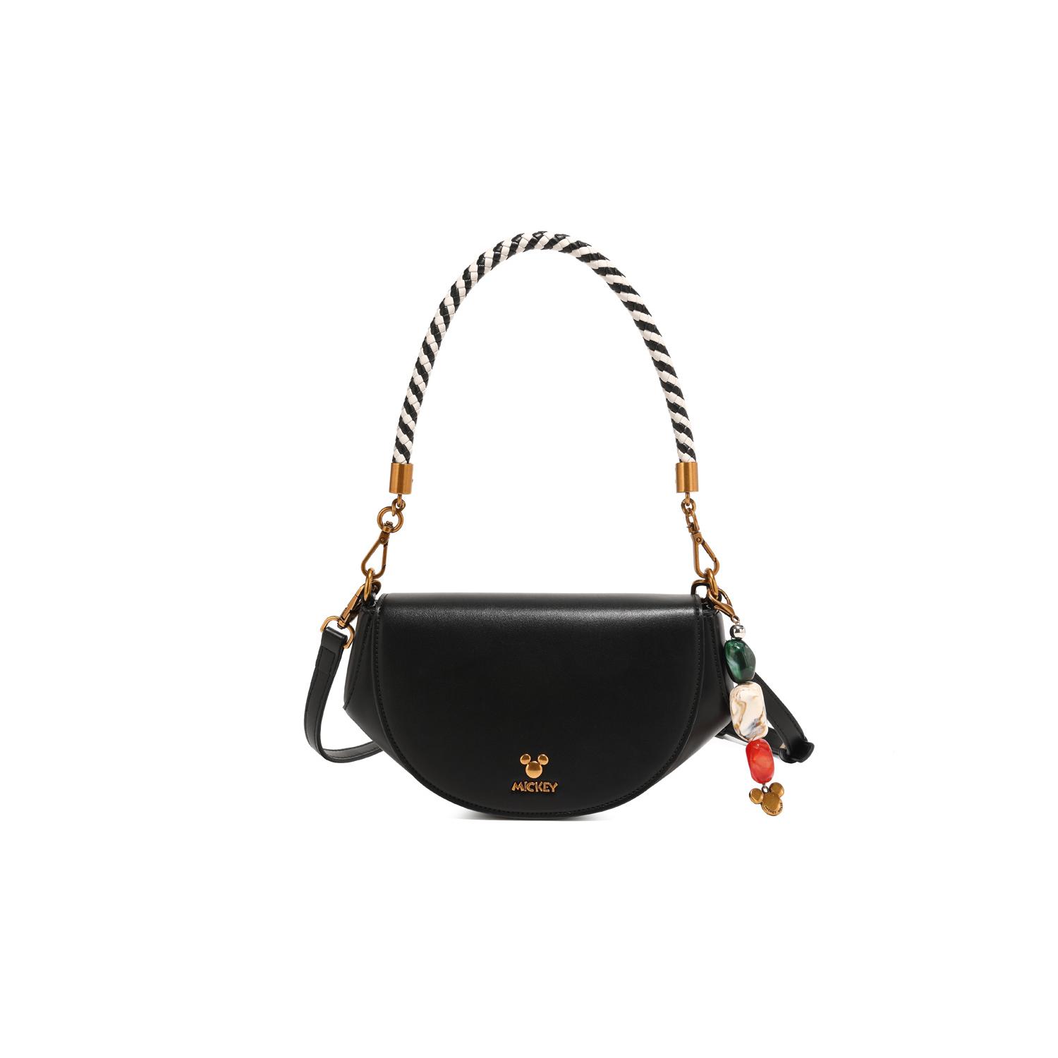 

New Disney Mickey Series PU Shoulder Bag, Handbag, Shoulder Bag Regular Women s Black/Brown BMK-71890 24.1*7.1*13.0CM