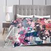 Alien Stage Anime Blanket Flannel Decoration  Breathable Lightweight Throw Blankets for Sofa Car Rug Piece