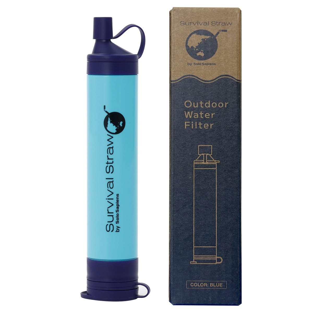 

Solo Sapiens Survival Straw Portable Water Purifier Water Purification Straw Activated Carbon Membrane Membrane Water Purifier Camping Portable