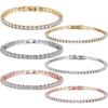 925 Sterling Silver Hip-hop Tennis Bracelet, Luxurious Charm, Ladies' Jewelry, Rose Gold Diamond Bracelet, Exquisite Gift