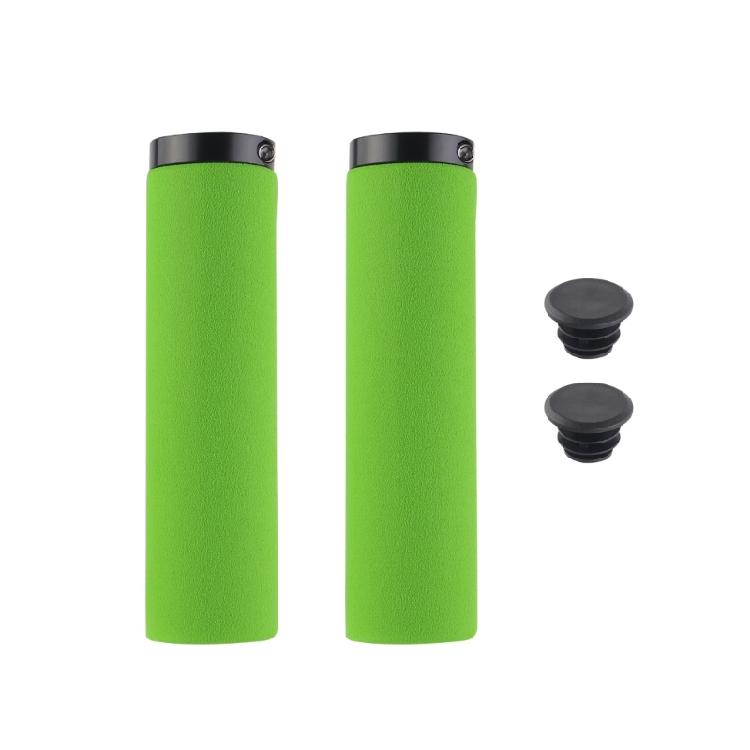 1Pair Shock Absorption Handle Bar Cover Replacement Soft Foam Bicycles Handlebars Grips Waterproof Mountain Bike Grips зелёный