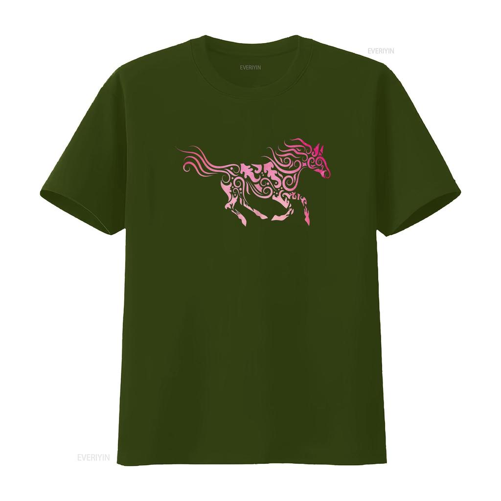 Fast Watercolor Horse T Shirt for Girls Women vintage Washed Versatile Breathable Soft designer clothes fashion Stylish