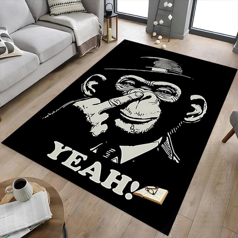1pc Monkey Yeah! Carpet, Office Rug Outdoor Mat Home Decor Area Carpet Festival
