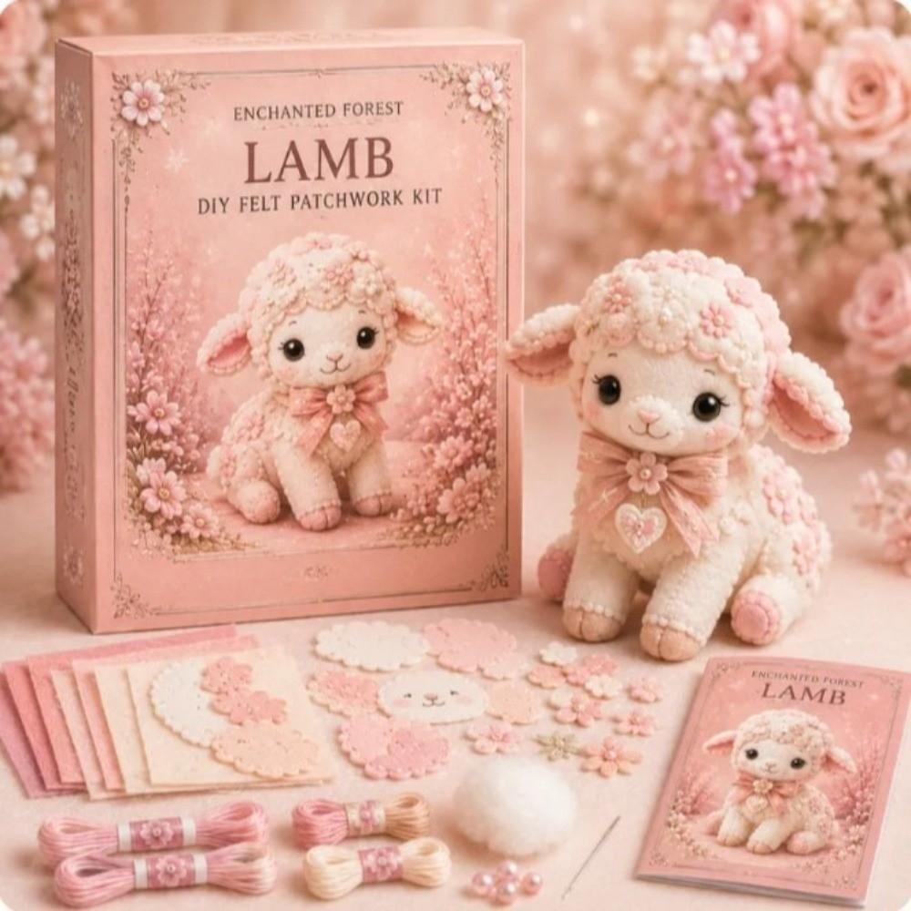 Handmade Animals DIY Sewing Kit Sheep Material Pack Craft Kit Animal Sewing