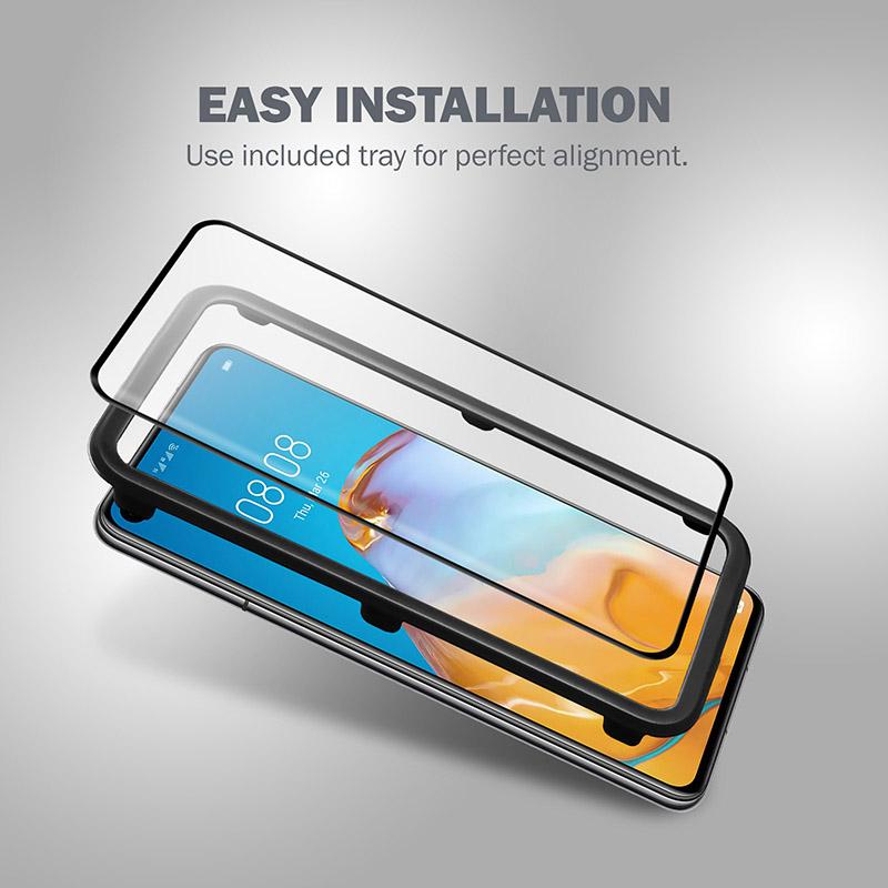Crong 3d armour glass - szkło hartowane 9h na cały ekran huawei p40 + ramka instalacyjna