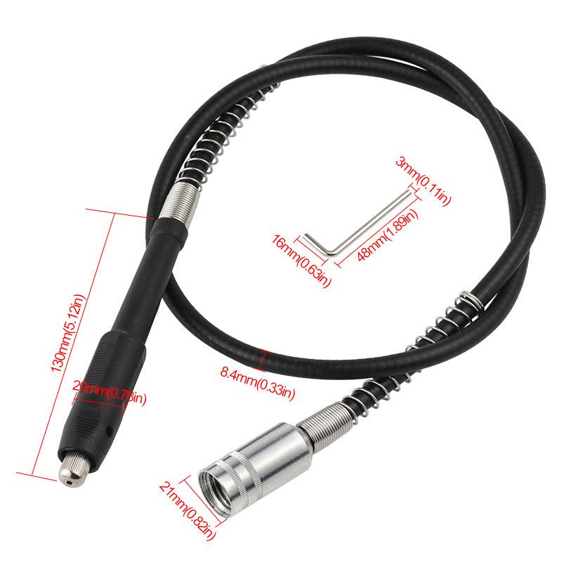 Flexible Shaft Extension Cords for Electric Grinders and Engraving Machines with Chucks