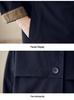 3126 Versatile Mid-Length Women's Trench Coat - 2026 Korean Style, Casual Lapel Jacket, Solid Color, Spring Collection