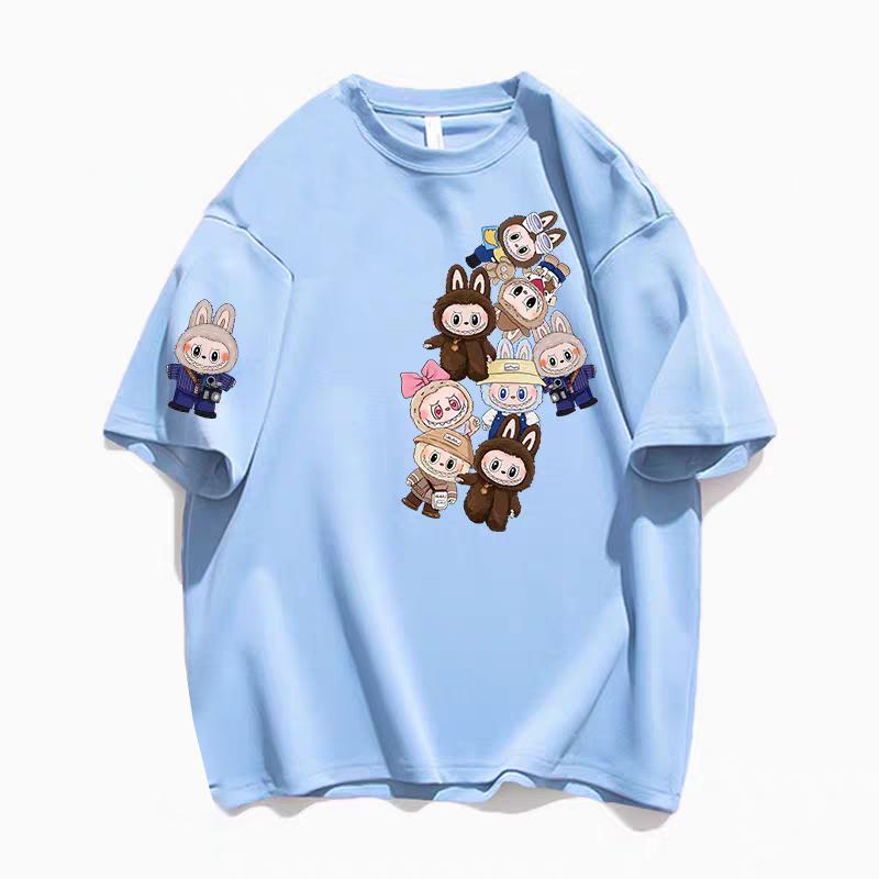 Kreslené tričko LABUBU 3D potisk pánské dámské s krátkým rukávem unisex univerzální ležérní trendy oblečení dárek