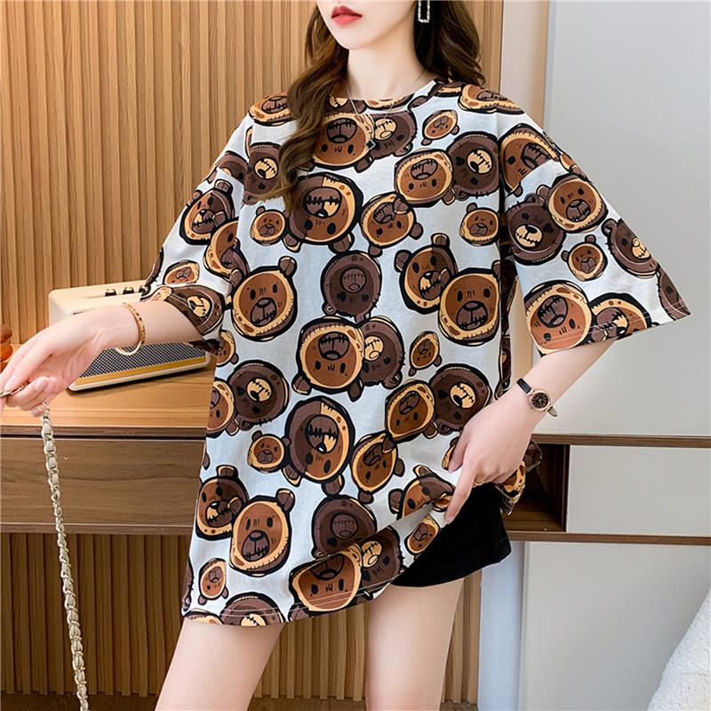 

Летняя футболка с графическим принтом и мультяшным принтом для женщин, одежда Harajuku, унисекс, футболки большого размера, женская одежда, топы y2k, футболка, уличная одежда