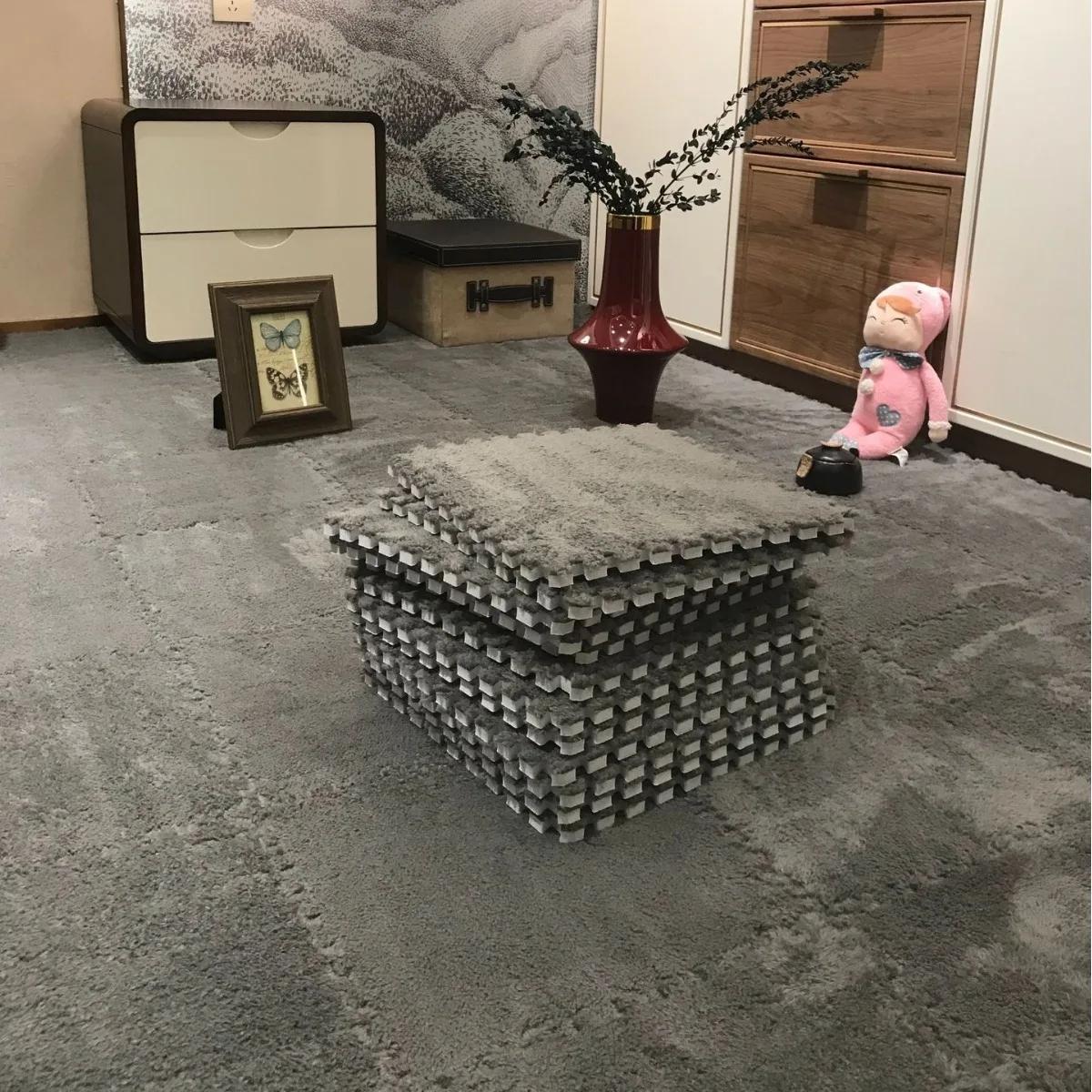 

30*30 см плюшевые коврики для спальни, ковры в стиле пэчворк, подушки для окон, подушки в стиле Ins, подушки из пеноматериала, которые можно вырезать, снять и постирать, коврики в стиле пэчворк 20pcs серый