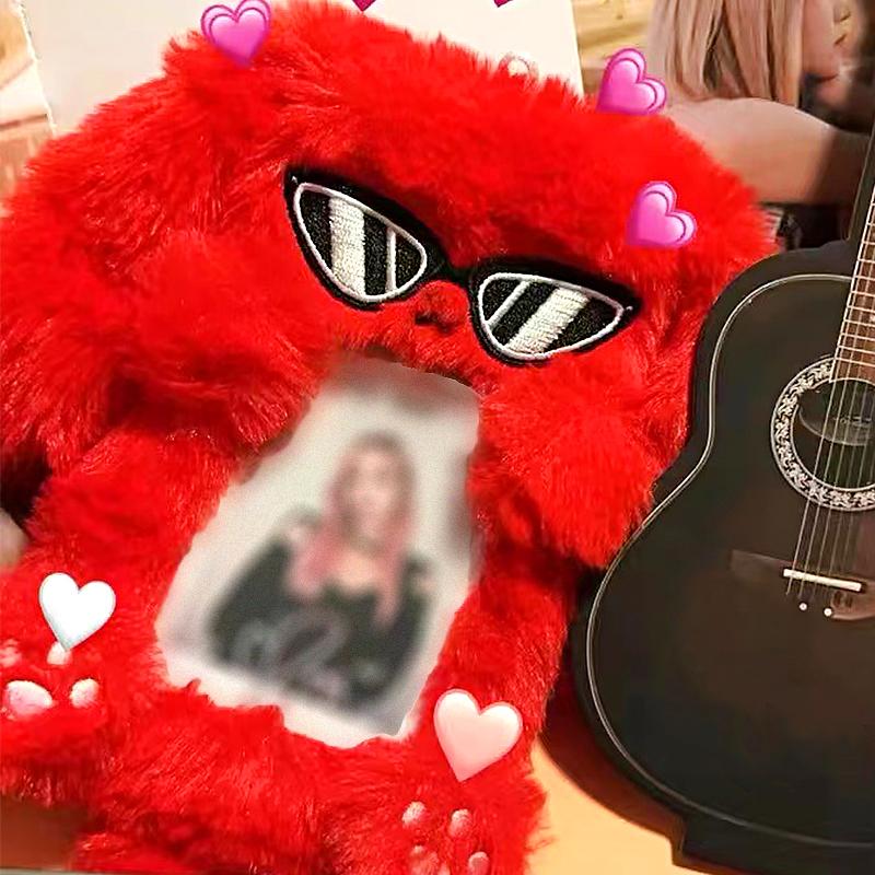 

1PC Photo Display Holders Portable Plush Card Holders Durable Photo Holders Idol Photo Display Multicolor