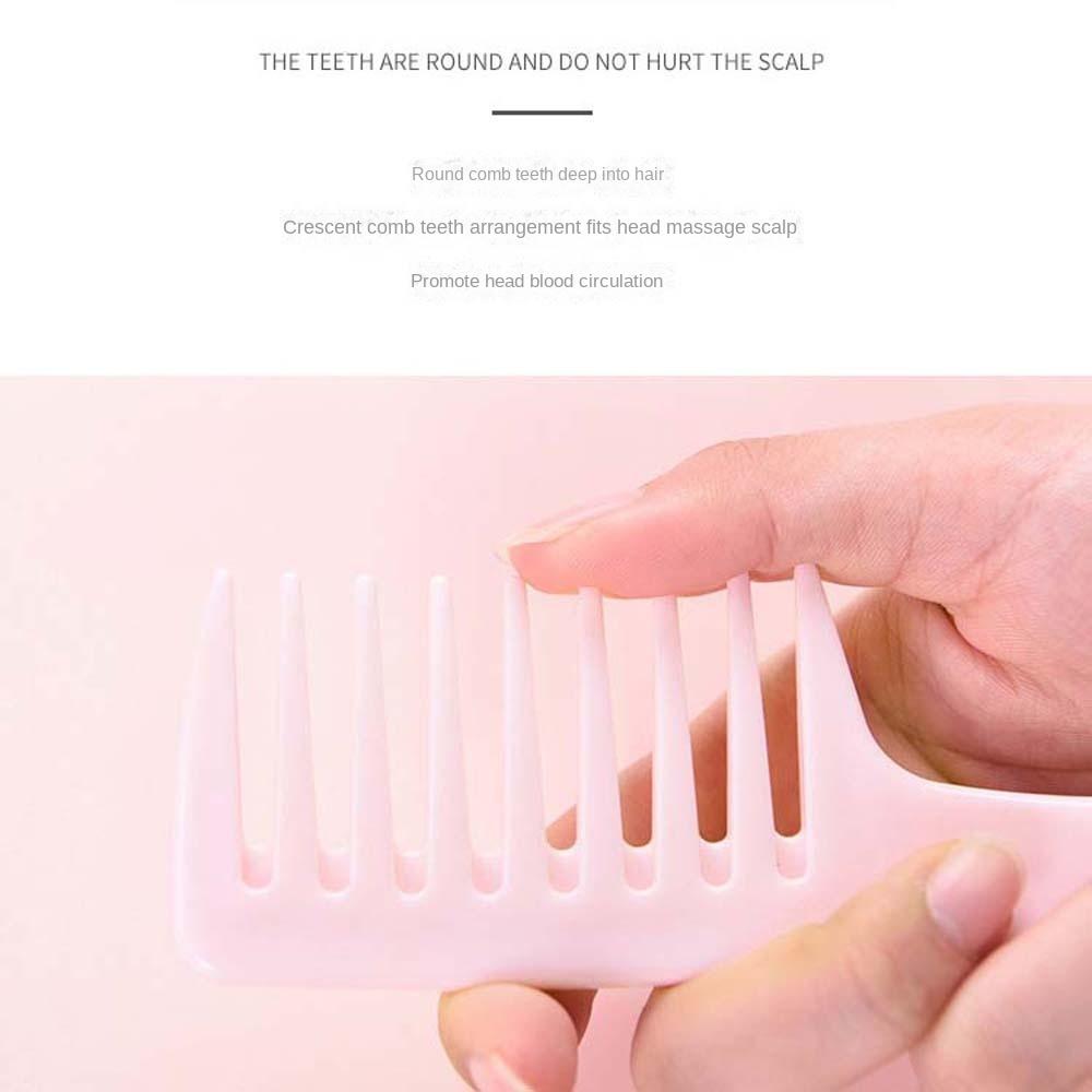Scalp Massage Pink Hair Brush Anti-static Fine Tooth Hair Combs Portable Wide Tooth Comb  Household