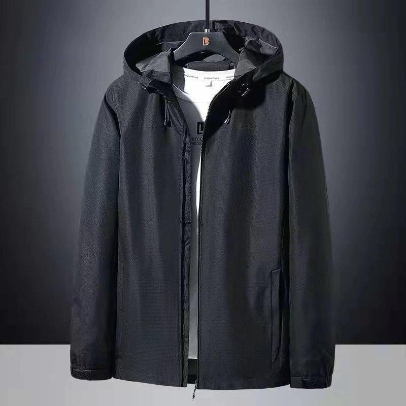 Men's Korean Style Hooded Windbreaker - Spring/Autumn Large Size Casual Jacket for Couples