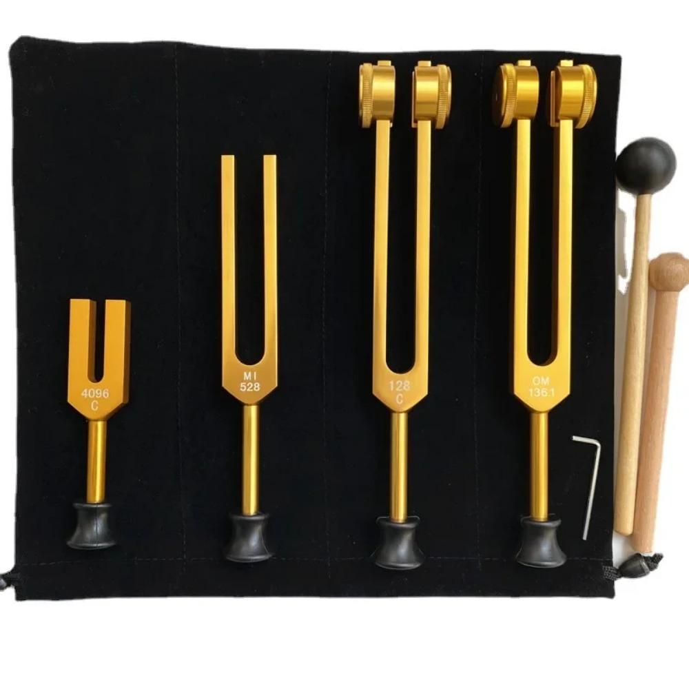 Colorful Tuning Fork Set Aluminum Tuning Forks Healing Therapeutic Musical Instrument Percussion