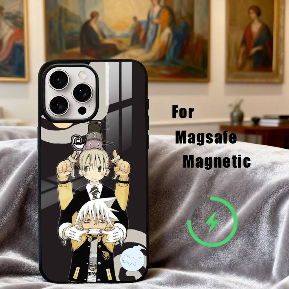 Anime P-passionate S-Soul E-Eater Phone Case For iPhone17,16,15,14,13,12,11 Plus,Pro Max Magnetic For Magsafe Wireless Charging