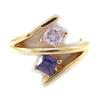 Gold Plated Ring 'Fusion' Golden Amethyst - 15 Mm