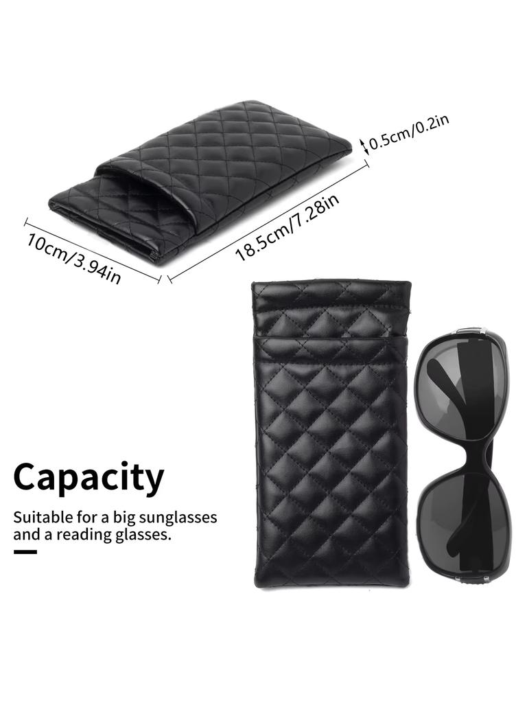 1Pack Universal Glasses Case For Men Women Fashion Pvc Eyeglasses Pouch Sturdy Lightweight Design Suitable Genders Daily