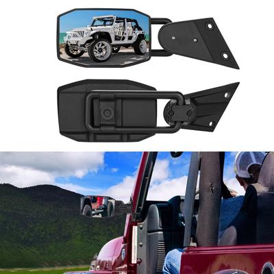 2 stücke Auto Seitenspiegel aus Glas Passend für Jeep Wrangler JK 2006-2017 Außenspiegel Auto Classic Spiegel Türen Off Wing Rückspiegel