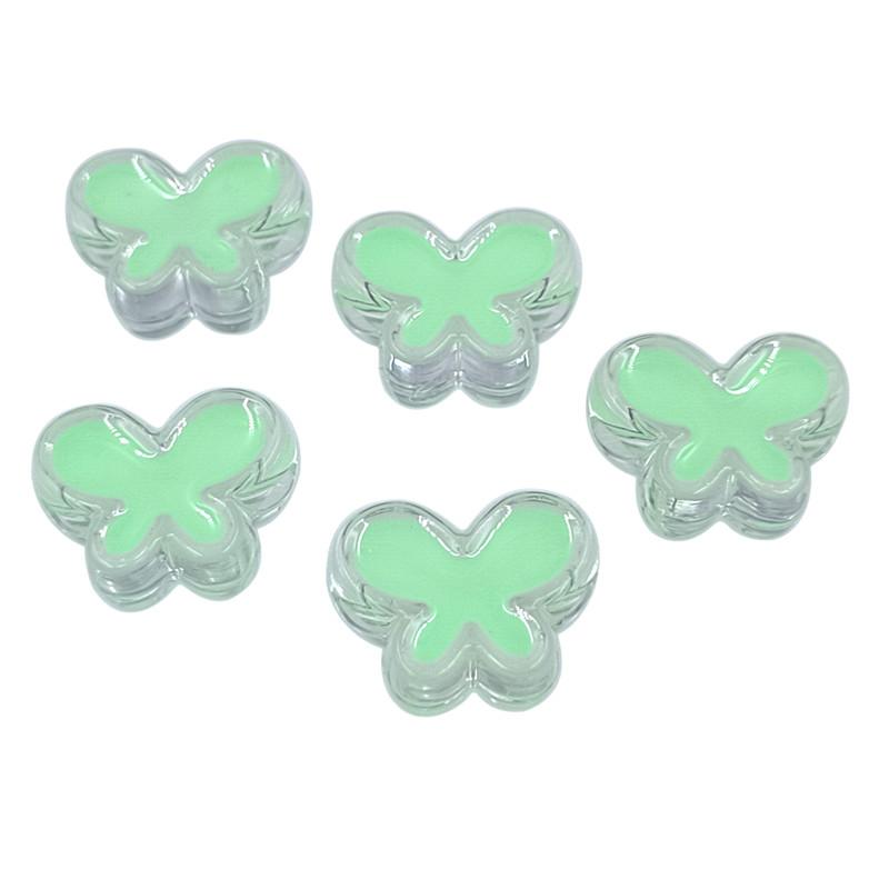 Cross Hole 5pcs Acrylic Fashion for Bracelet Butterfly/Four-leaf Clover Beads DIY Handmade Materials Painting Oil Necklace Making