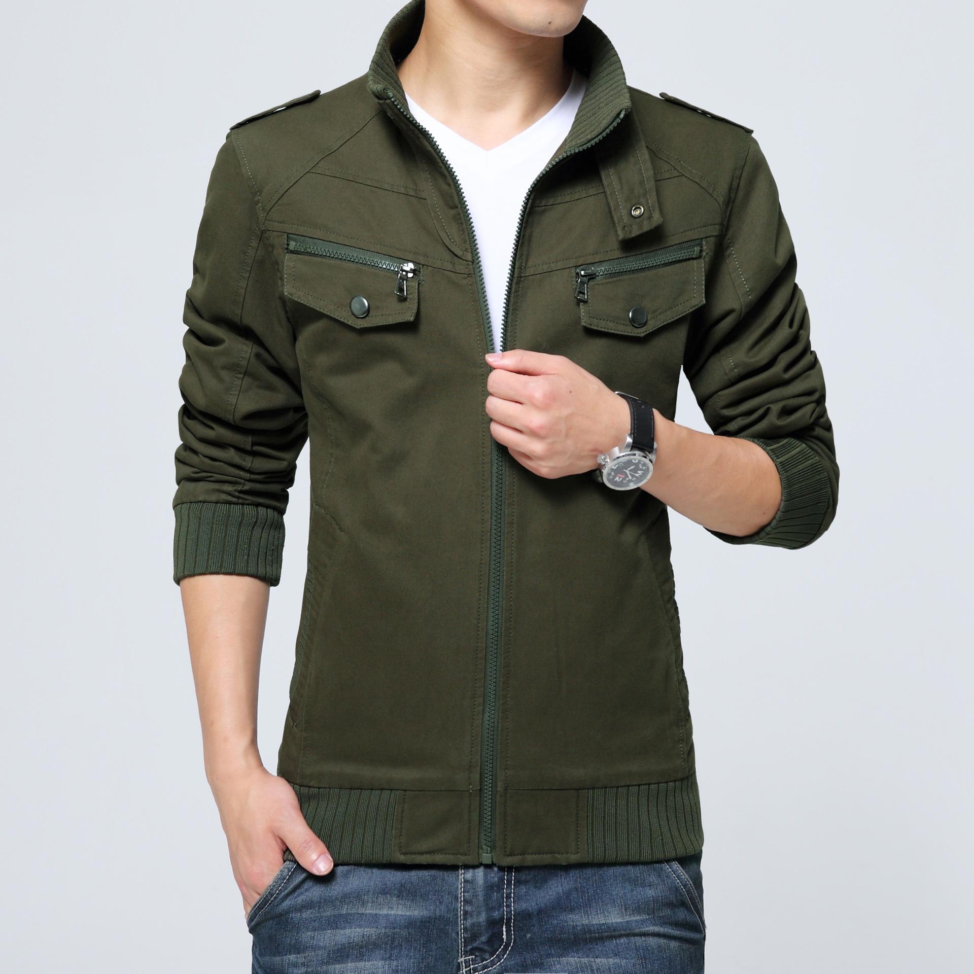 Повседневная куртка мужская осенне-зимняя мужская корейская версия приталенная модная — фото 7