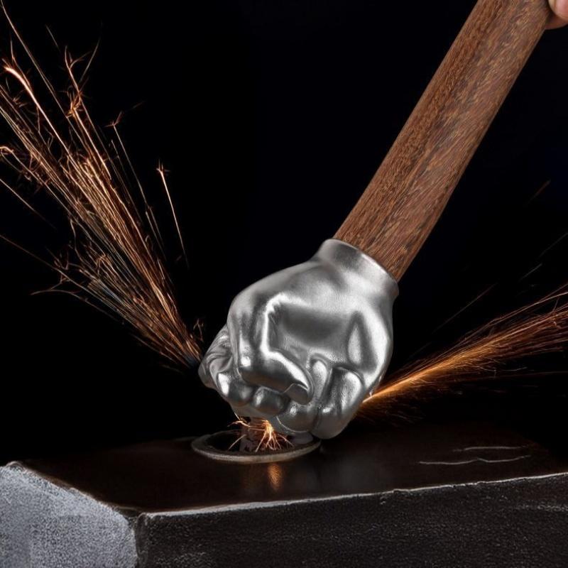 Nerezová multifunkční kladiva pro montáž do vozidla s dřevěnou rukojetí, design Železná pěst, pro nářadí a železářské zboží