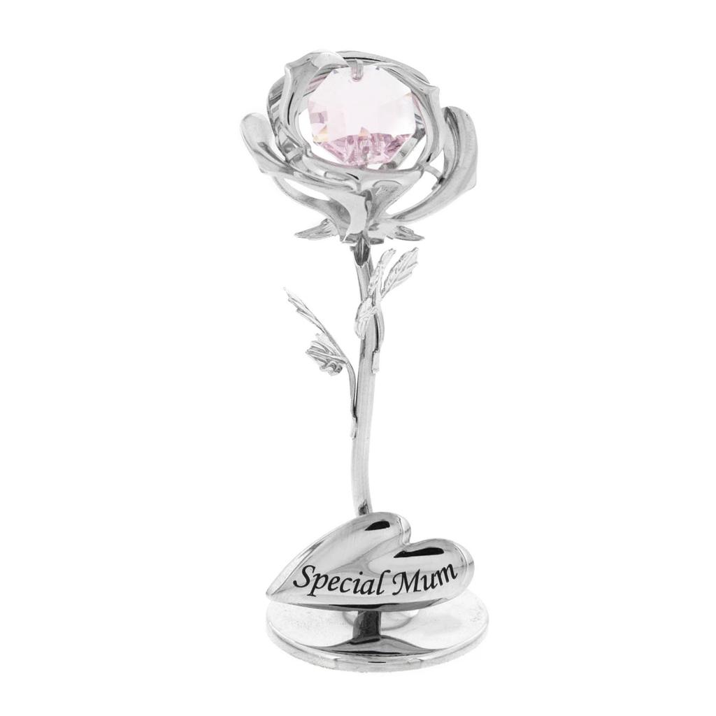Crystocraft Special Mum Rose Celebration Ornament