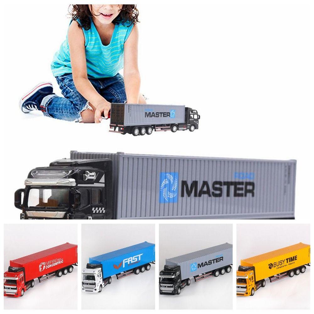 Zinc Zinc Alloy Transport Vehicle Toy Plastic Kids Toys Container Transport Truck Toy  Parent-child