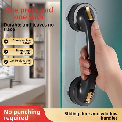 1ks Přísavná rukojeť na skleněné dveře - Bez vrtání, nepoškozující, rukojeť pro posuvné dveře koupelny, pro skříně, šatní skříně, chladničky