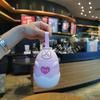 Cartoon Egg Pig Shaped Water Bottle With Rope Glass Liner Cute Kids Girls Drink Bottle 290ML