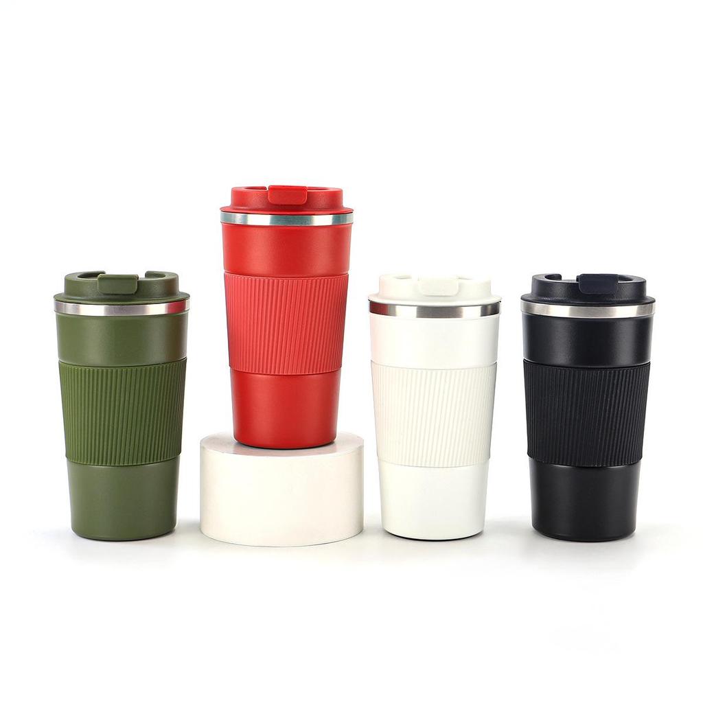 Large Capacity 304 Stainless Steel Coffee Cup with Silicone Sleeve - Double-Wall Vacuum Insulated Travel Mug